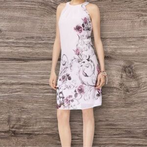 Thalia Sodi Pink Floral Halter Dress San Juan NWT